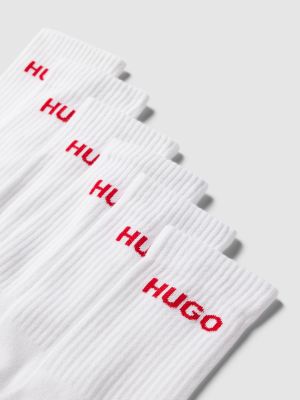 Skarpety z nadrukiem Hugo Boss białe