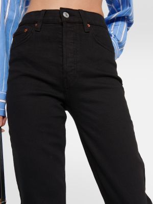 Jeans bootcut taille haute large Re/done noir