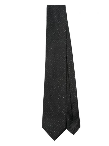 Cravate à paillettes Emporio Armani noir