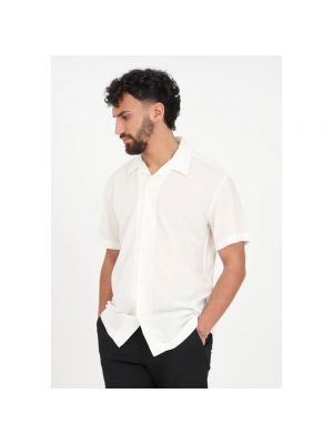 Camisa manga corta de modal Selected Homme blanco