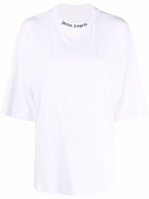 Camiseta sin mangas con estampado Palm Angels blanco