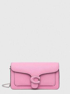 Usnjena torba Coach roza