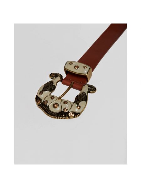 Cinturón de cuero con hebilla Tramontano marrón