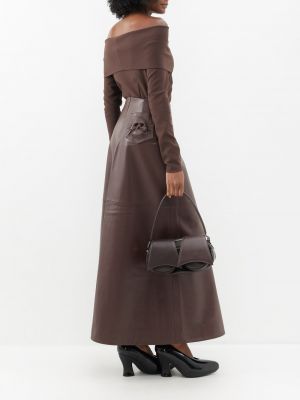 Кожаная юбка Lurline коричневая