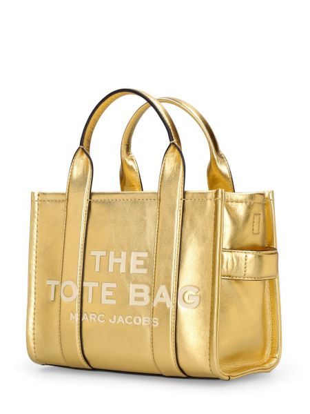 Bőr bevásárlótáska Marc Jacobs aranyszínű