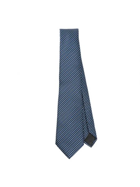 Niebieski jedwabny krawat Giorgio Armani