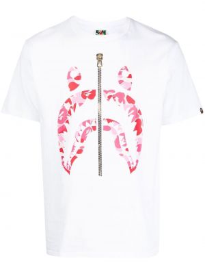 Sjekket t-skjorte A Bathing Ape® hvit