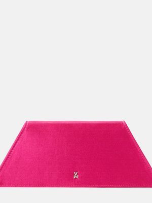 Сатенени чанта тип „портмоне“ Amina Muaddi розово