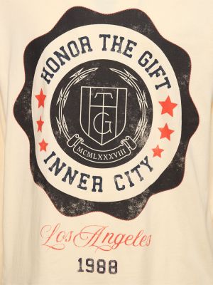 Kokvilnas t-krekls ar garām piedurknēm Honor The Gift