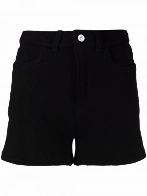 Pantalones cortos de cintura alta de punto Barrie negro