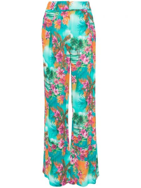 Pantalon palazzo taille haute Roberto Cavalli vert