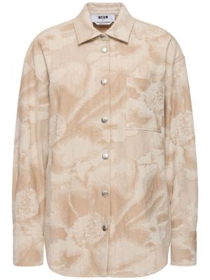 Bomuld skjorte Msgm beige