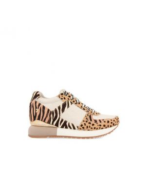 Zapatillas de cuero con cuña leopardo Gioseppo