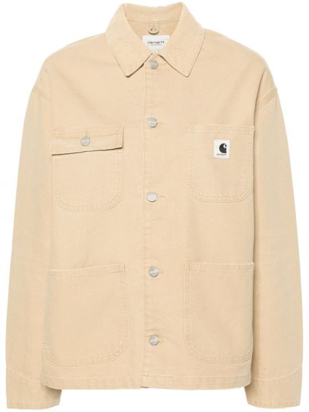 Bavlnená džínsová bunda Carhartt Wip hnedá
