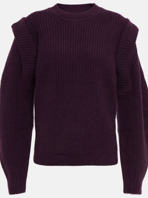 Kašmírový vlněný svetr Isabel Marant fialový