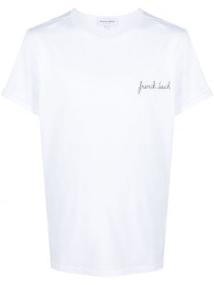 Тениска с принт с кръгло деколте Maison Labiche бяло