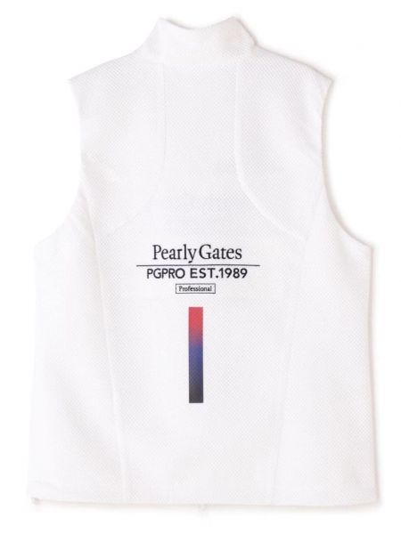 Kamizelka z nadrukiem dwustronna Pearly Gates biała