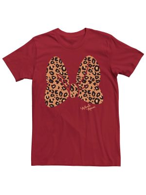 Леопардовая футболка с бантом с принтом Disney коричневая