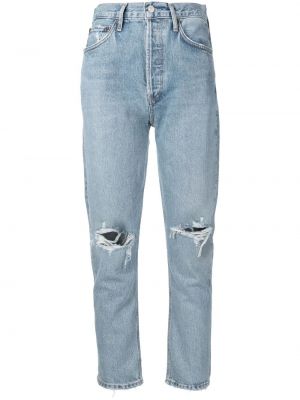 Nødlidende jeans 7/8 Agolde blå