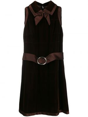 Vestido de terciopelo‏‏‎ A.n.g.e.l.o. Vintage Cult marrón