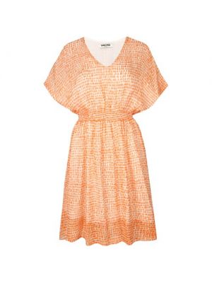 Платье Max & Moi, натуральный шелк, s оранжевый
