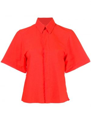 Camisa con botones manga corta Ami Paris rojo