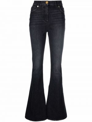 High waist bootcut jeans ausgestellt Balmain schwarz