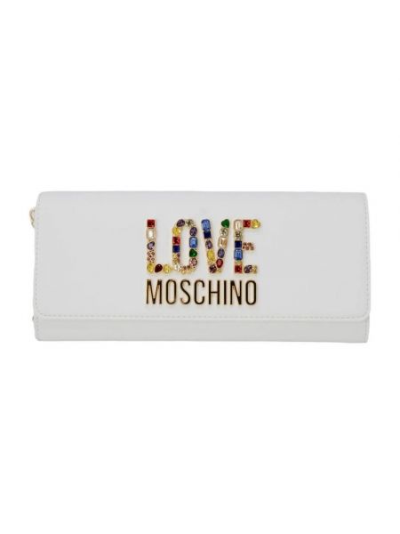 Clutch mit taschen Love Moschino weiß