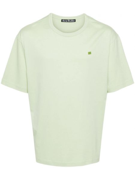 Bavlnené tričko Acne Studios zelená