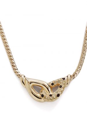 Křišťálový náhrdelník Christian Dior Pre-owned zlatý