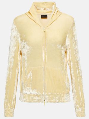 Velours hoodie Balenciaga beige