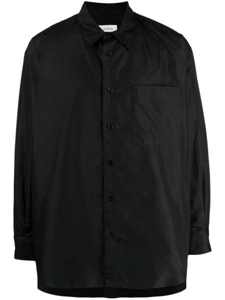 Jedwabna koszula Lemaire czarna
