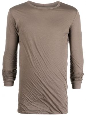 T-shirt a maniche lunghe Rick Owens marrone