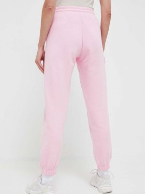 Bavlněné sportovní kalhoty s aplikacemi Adidas Originals růžové