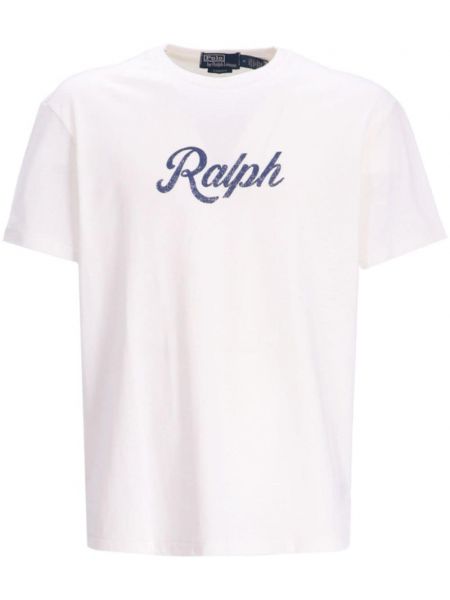 Polo en coton à imprimé Polo Ralph Lauren blanc
