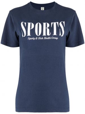 Βαμβακερή μπλούζα με σχέδιο Sporty & Rich