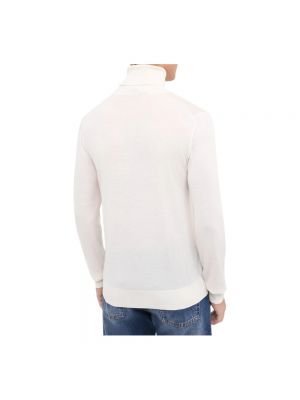 Jersey cuello alto de cachemir manga larga de tela jersey Dolce & Gabbana blanco