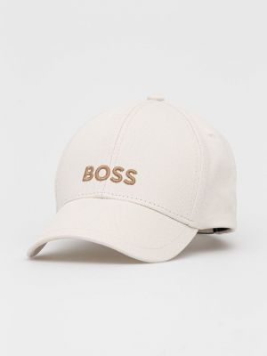Bavlněný čepice Boss béžový