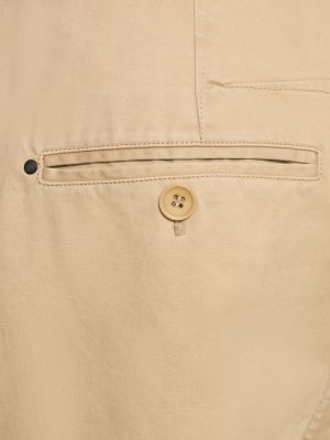 Βαμβακερό παντελόνι σε φαρδιά γραμμή Isabel Marant μπεζ
