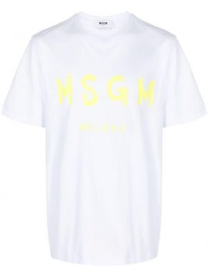 Pamut póló nyomtatás Msgm fehér