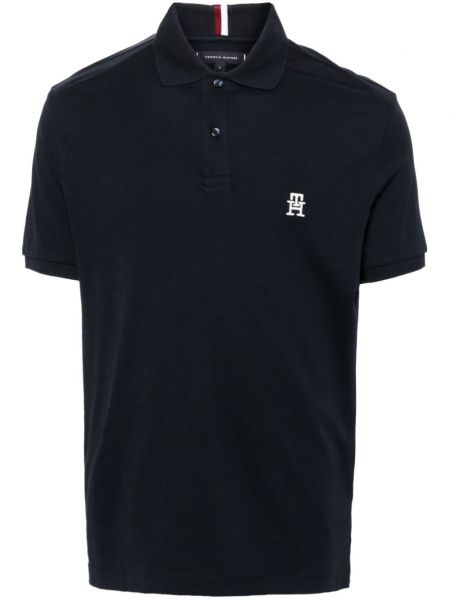 Poloshirt med broderier Tommy Hilfiger blå