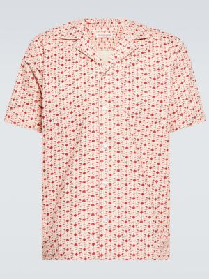 Bombažna srajca iz rebrastega žameta s potiskom Orlebar Brown