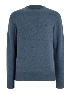 Меланжов пуловер Allsaints синьо