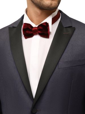 Шелковый галстук из вискозы Lanvin бордовый