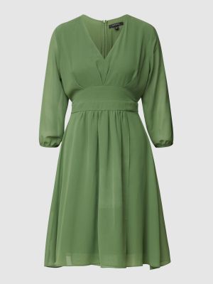 Sukienka midi z dekoltem w serek Comma zielony