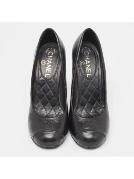 Calzado de cuero retro Chanel Vintage negro