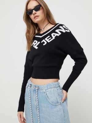Pamučni pulover Karl Lagerfeld Jeans crna