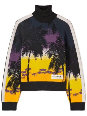 Пуловер с принт Palm Angels черно