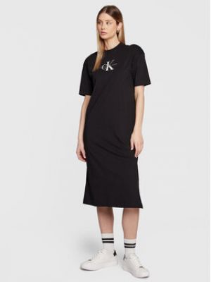 Джинсова сукня вільного крою Calvin Klein Jeans чорна