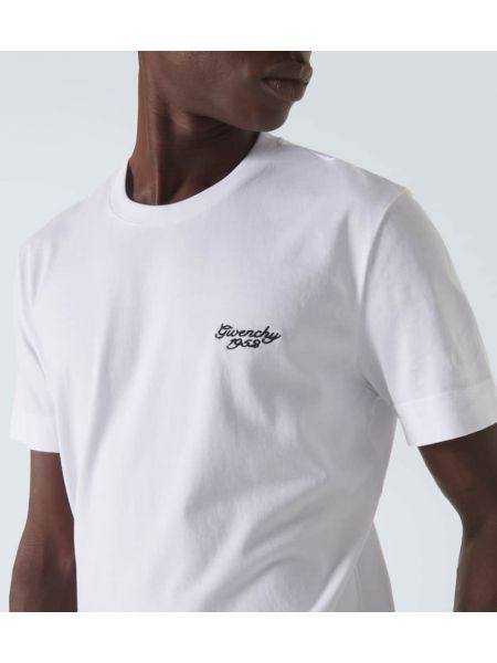 Βαμβακερή μπλούζα από ζέρσεϋ Givenchy λευκό